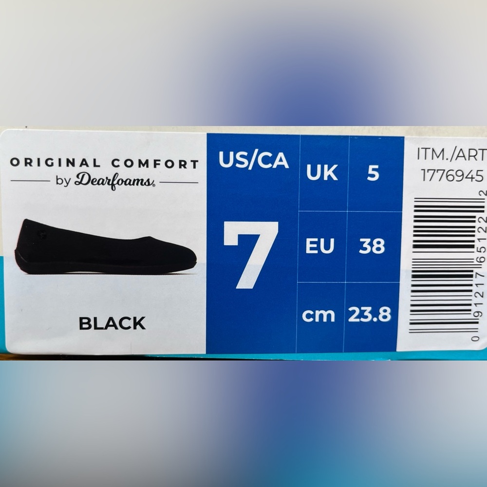 Dearfoams Original Comfort Ladies Flat Shoes size 7. Black. New with Tags. - Picture 10 of 10